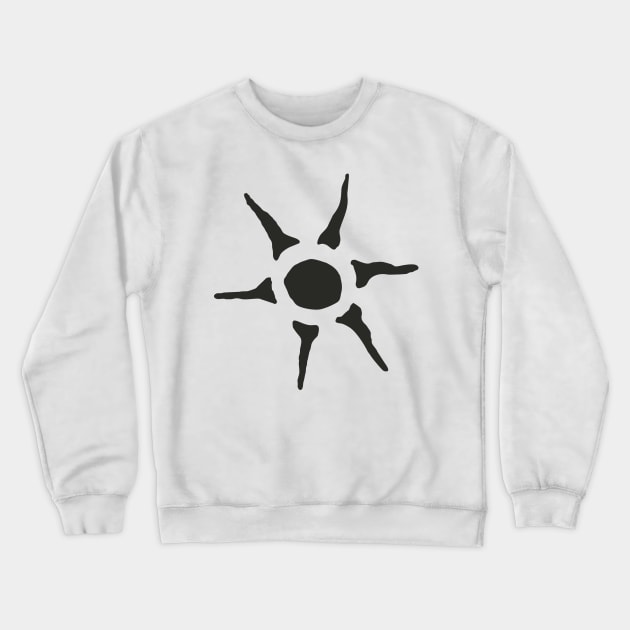 Simple Sun Emblem Symbol Crewneck Sweatshirt by Bartlett Art Works